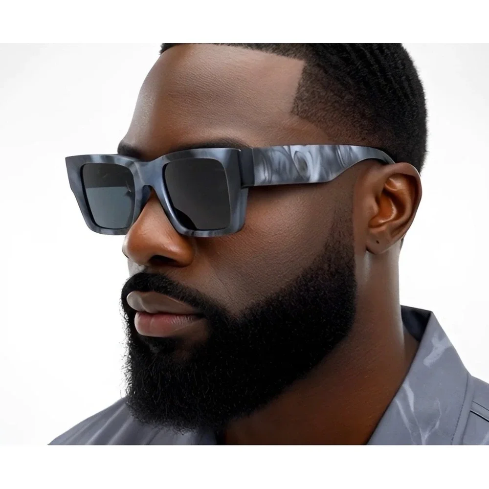 RETRO DESIGNER FASHION MEN THICK BOLD CLASSIC SQUARE SUNGLASSES HIP HOP SHADES‎